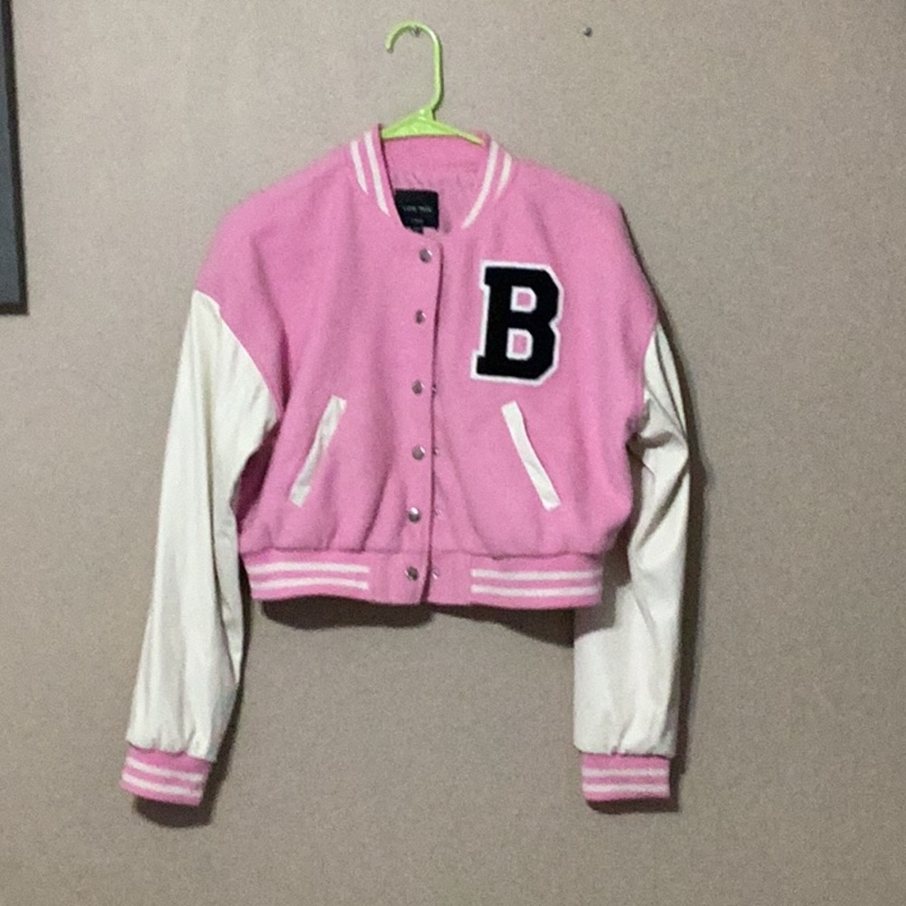 Bubblegum Pink Faux Leather Leatterman Jacket